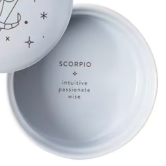 Zodiac “Sagittarius” round ceramic decorative trinket box-sign attributes inside - Picture 6 of 12